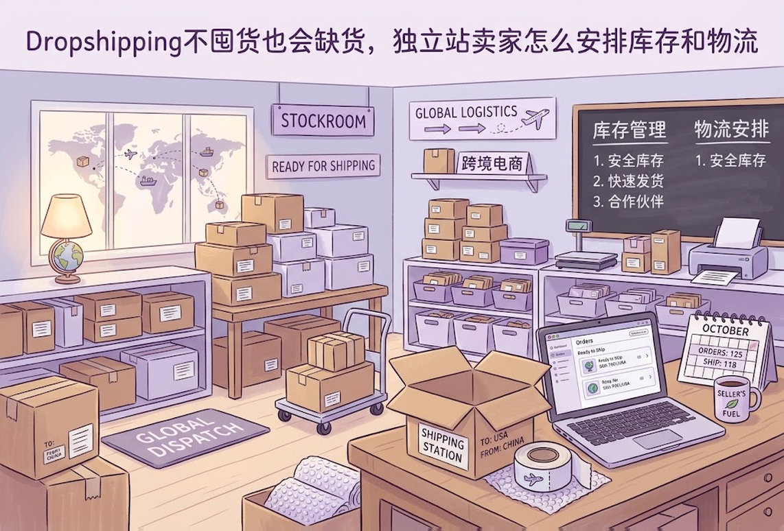 Dropshipping不囤货也会缺货，独立站卖家怎么安排库存和物流