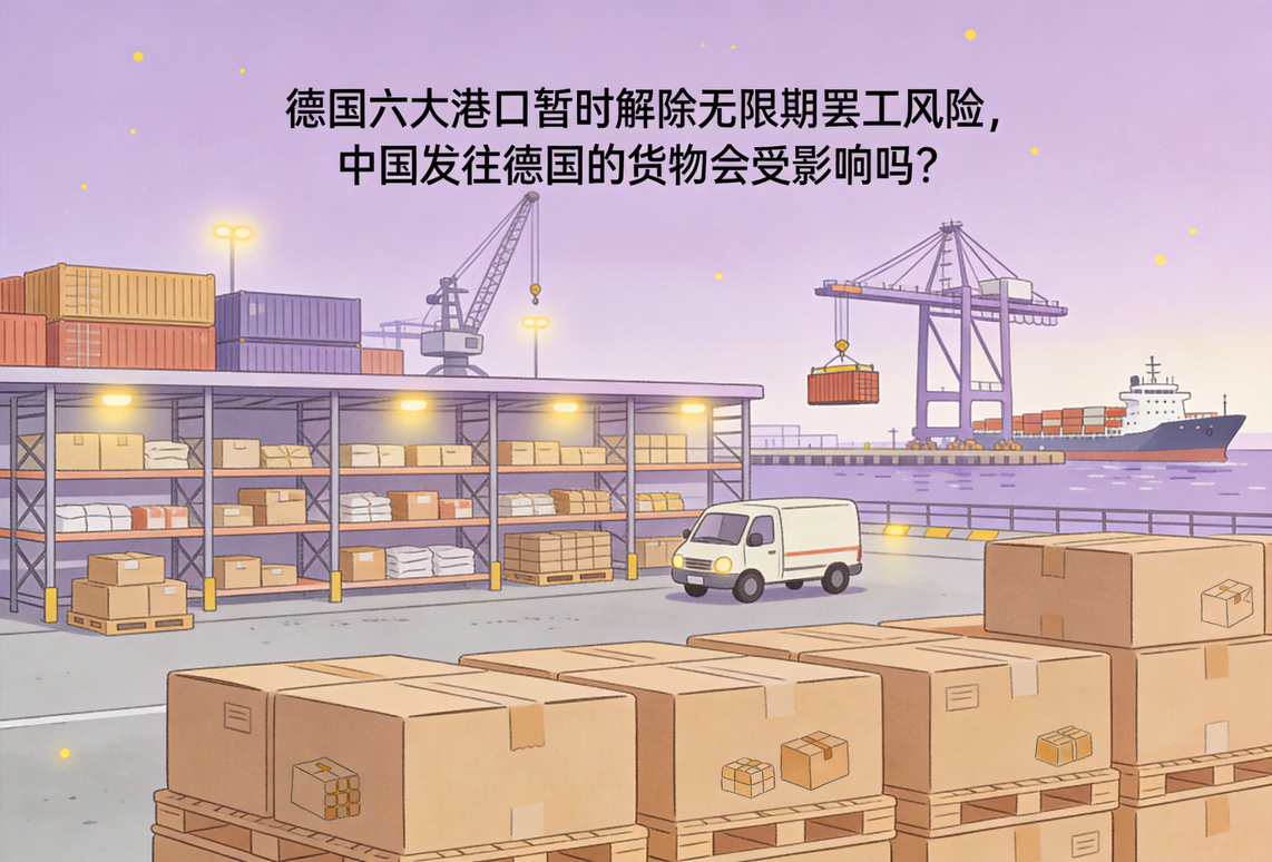 德国六大港口暂时解除无限期罢工风险，中国发往德国的货物会受影响吗？
