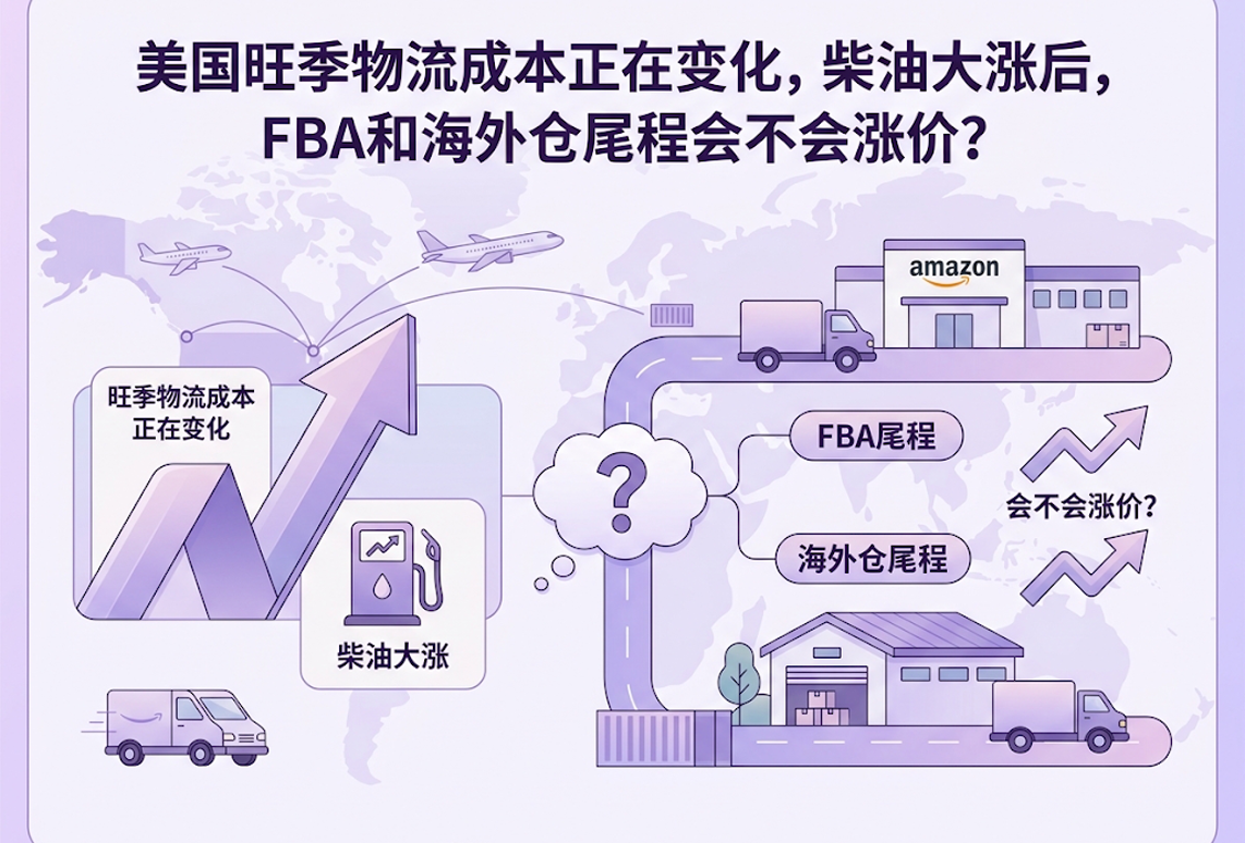 美国旺季物流成本正在变化，柴油大涨后，FBA和海外仓尾程会不会涨价？