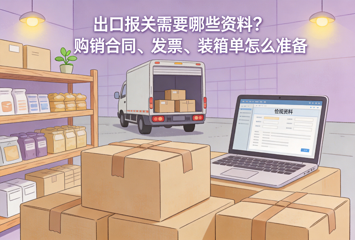 出口报关需要哪些资料？购销合同、发票、装箱单怎么准备
