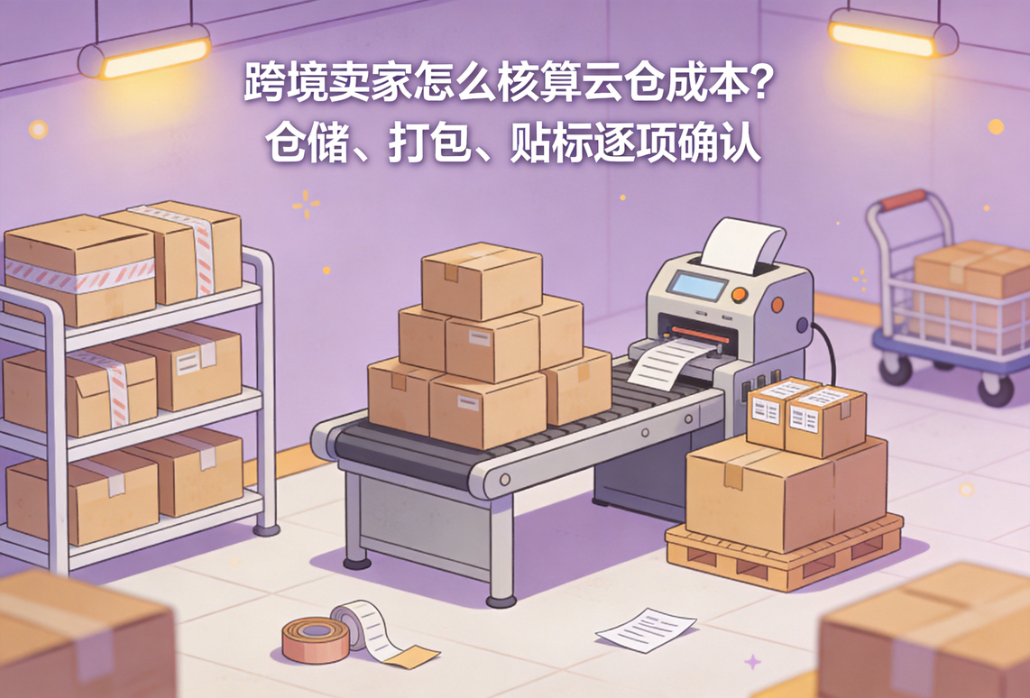跨境卖家怎么核算云仓成本？仓储、打包、贴标逐项确认