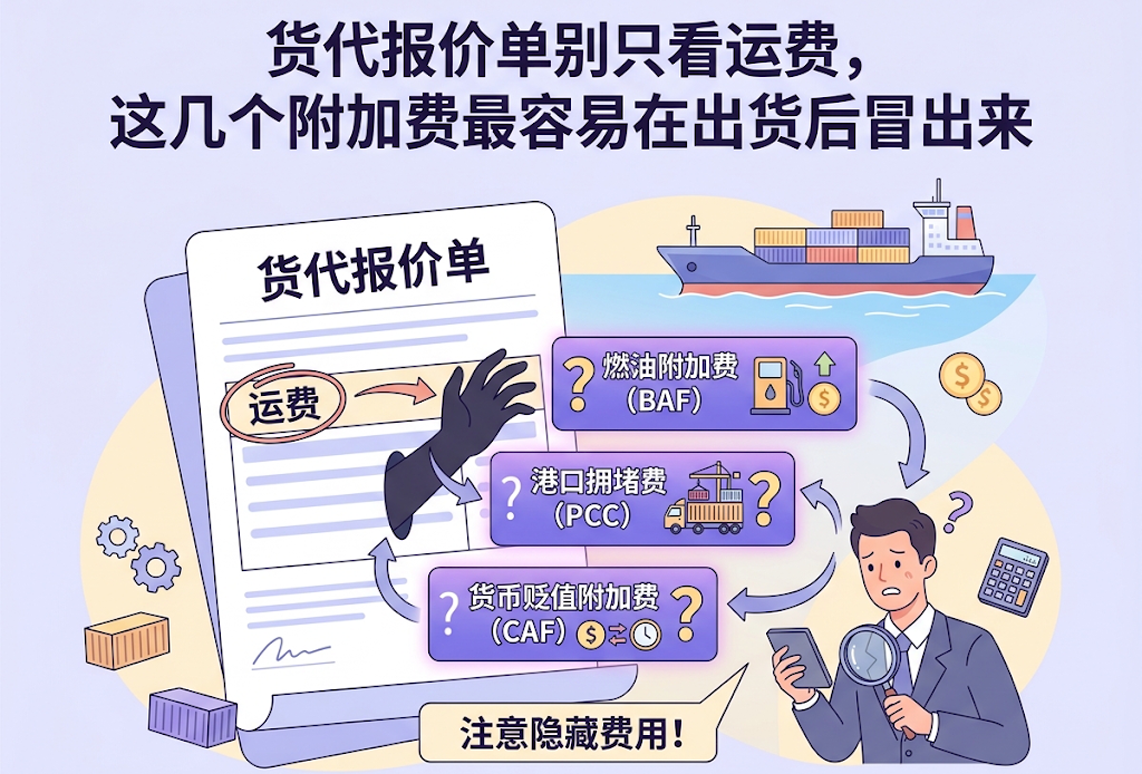 货代报价单别只看运费，这几个附加费最容易在出货后冒出来