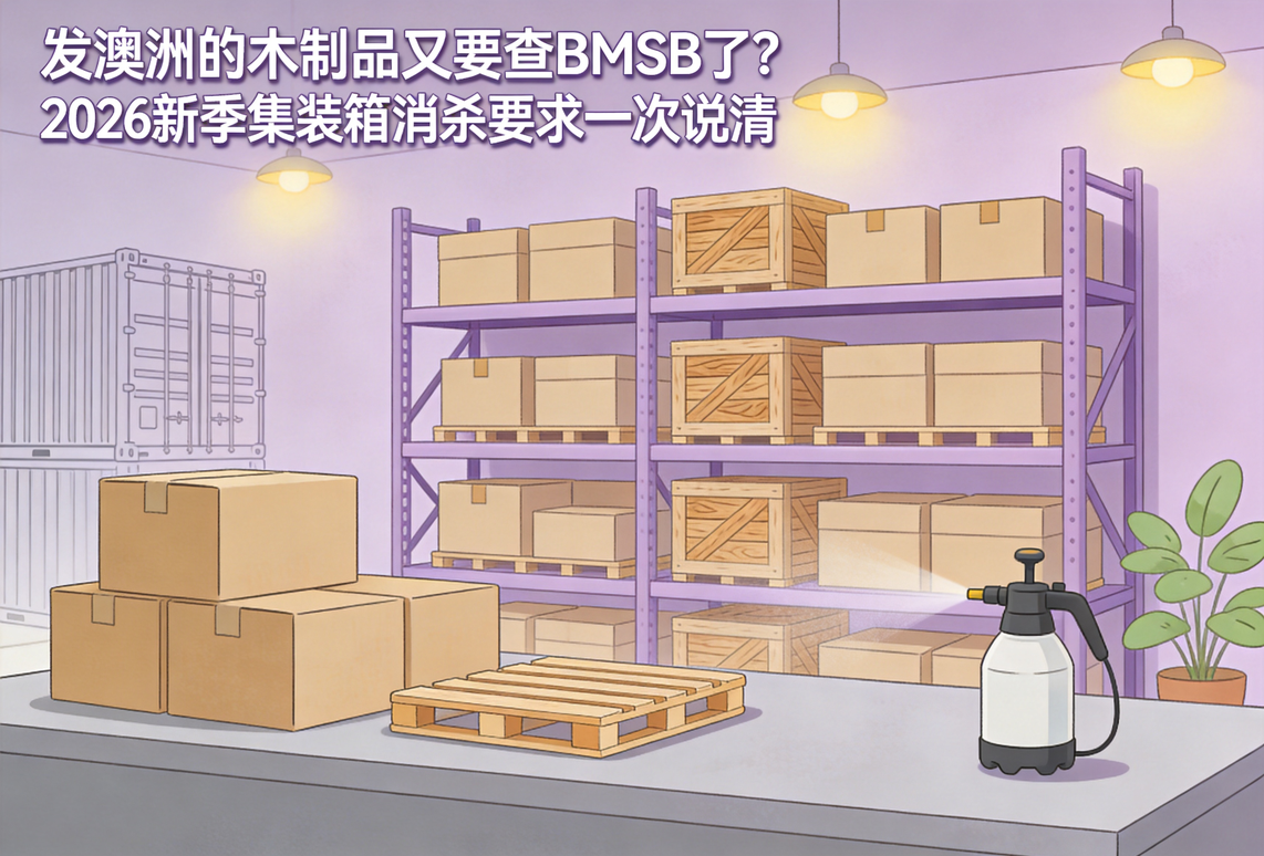 发澳洲的木制品又要查BMSB了？2026新季集装箱消杀要求一次说清