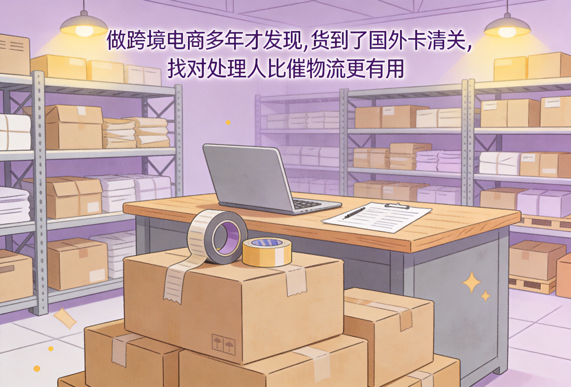 做跨境电商多年才发现，货到了国外卡清关，找对处理人比催物流更有用