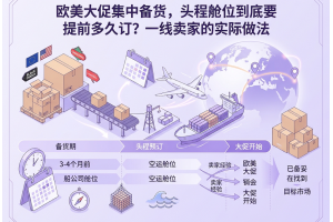 欧美大促集中备货，头程舱位到底要提前多久订？一线卖家的实际做法