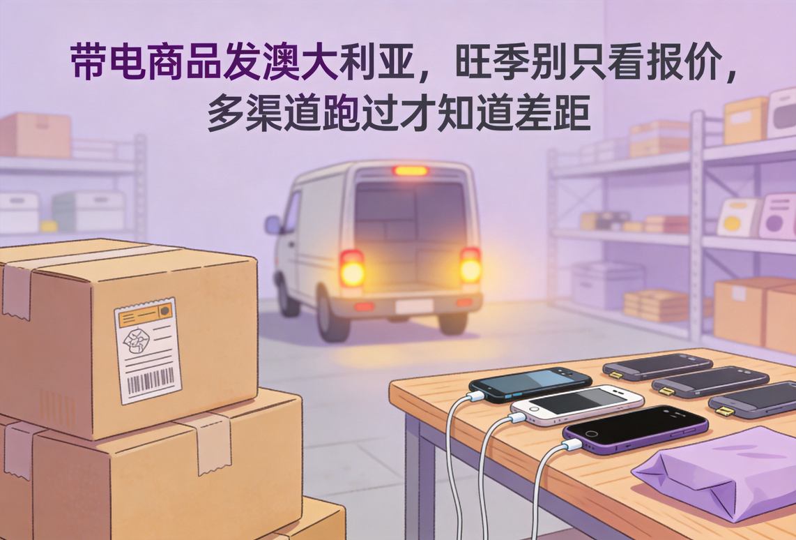 带电商品发澳大利亚，旺季别只看报价，多渠道跑过才知道差距