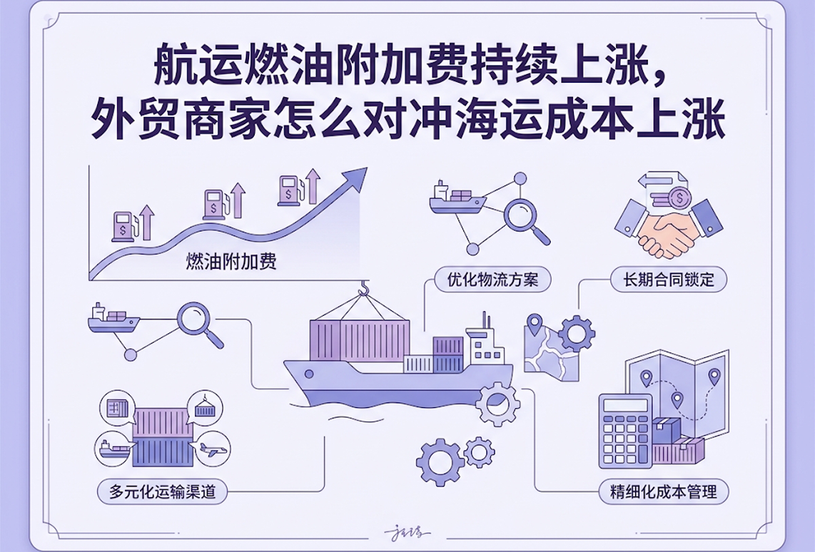 航运燃油附加费持续上涨，外贸商家怎么对冲海运成本上涨