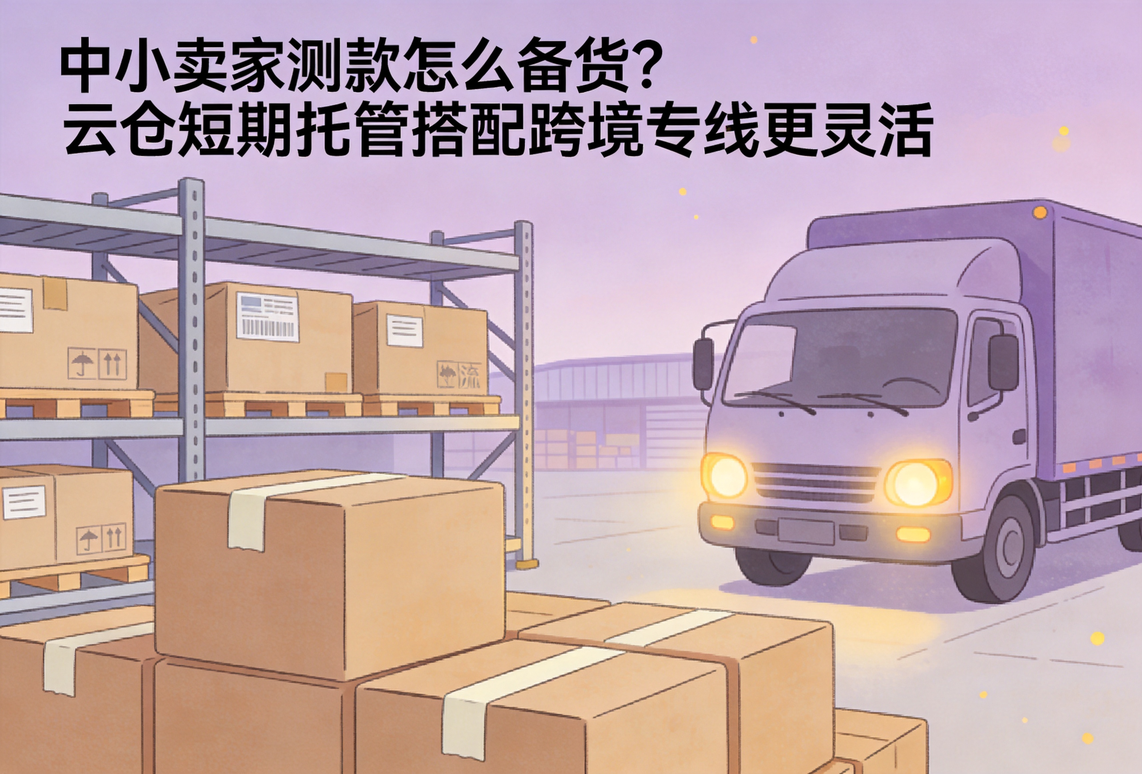 中小卖家测款怎么备货？云仓短期托管搭配跨境专线更灵活