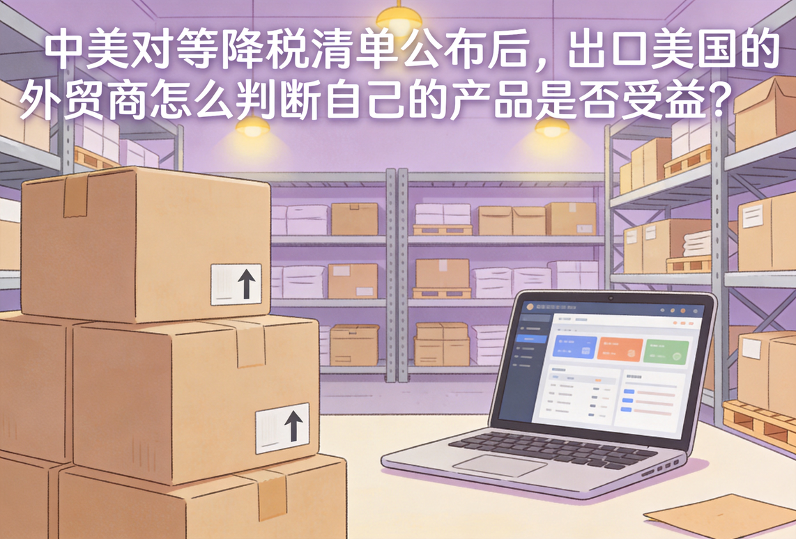 中美对等降税清单公布后，出口美国的外贸商怎么判断自己的产品是否受益？